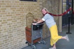 The entrance to Platform 9 3/4 at Kings Cross station.