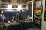 Inside the Hogwarts Express with Harry, Ron and the Food Trolly.