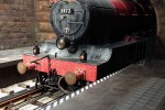 Hogwarts Express arriving in Hogsmeade.
